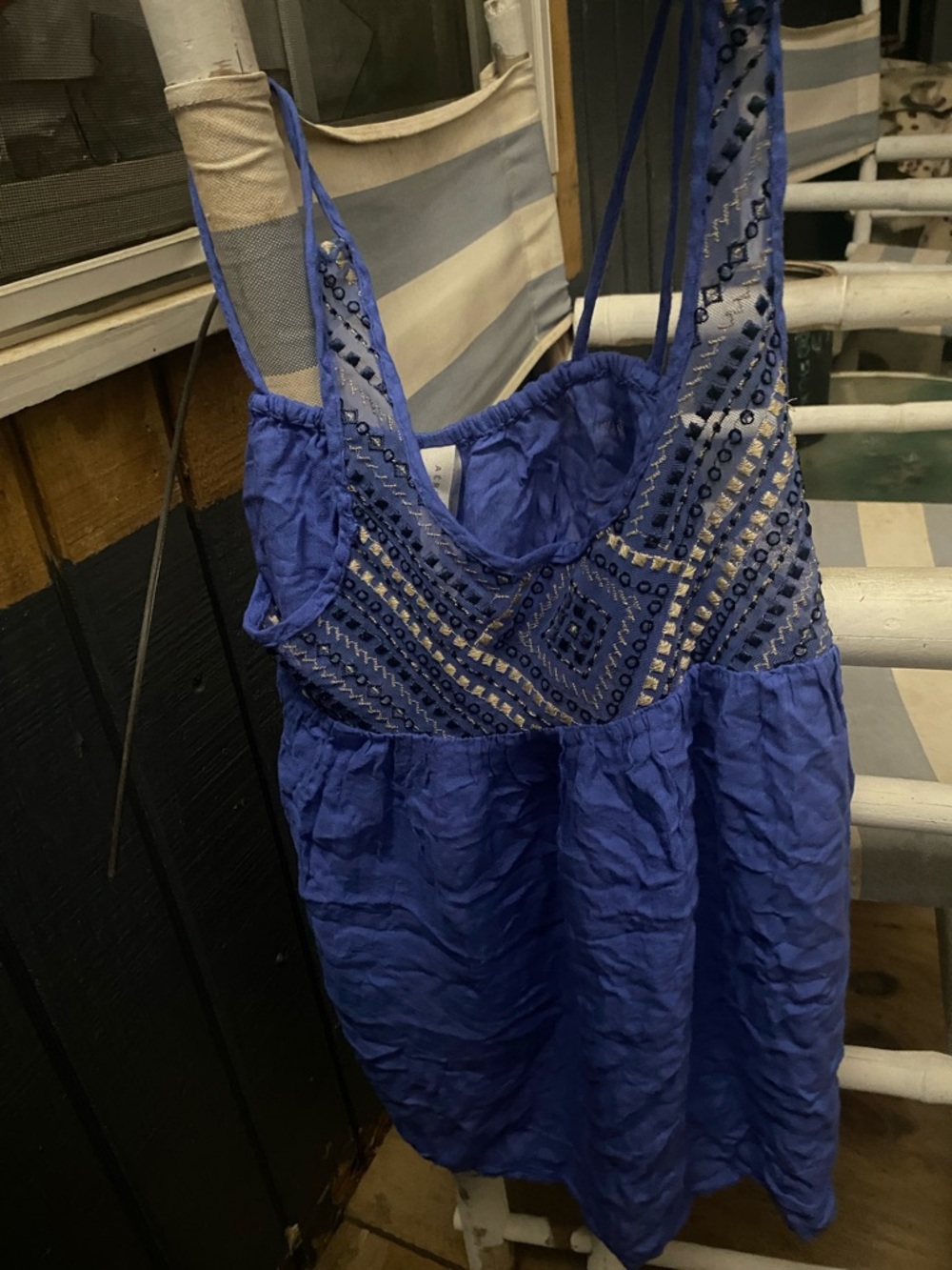 Aeropostale Royal Blue Beaded Tank Top